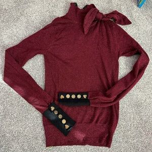 Zara Women Mock neck Ribbed Top Size M